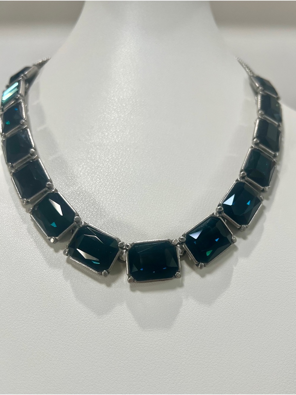 LIA SOPHIA Emerald-Teal Statement Necklace